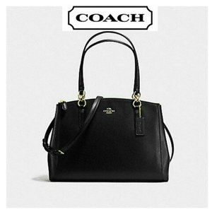 NWOT Coach Christie Black Leather Work Large Bag